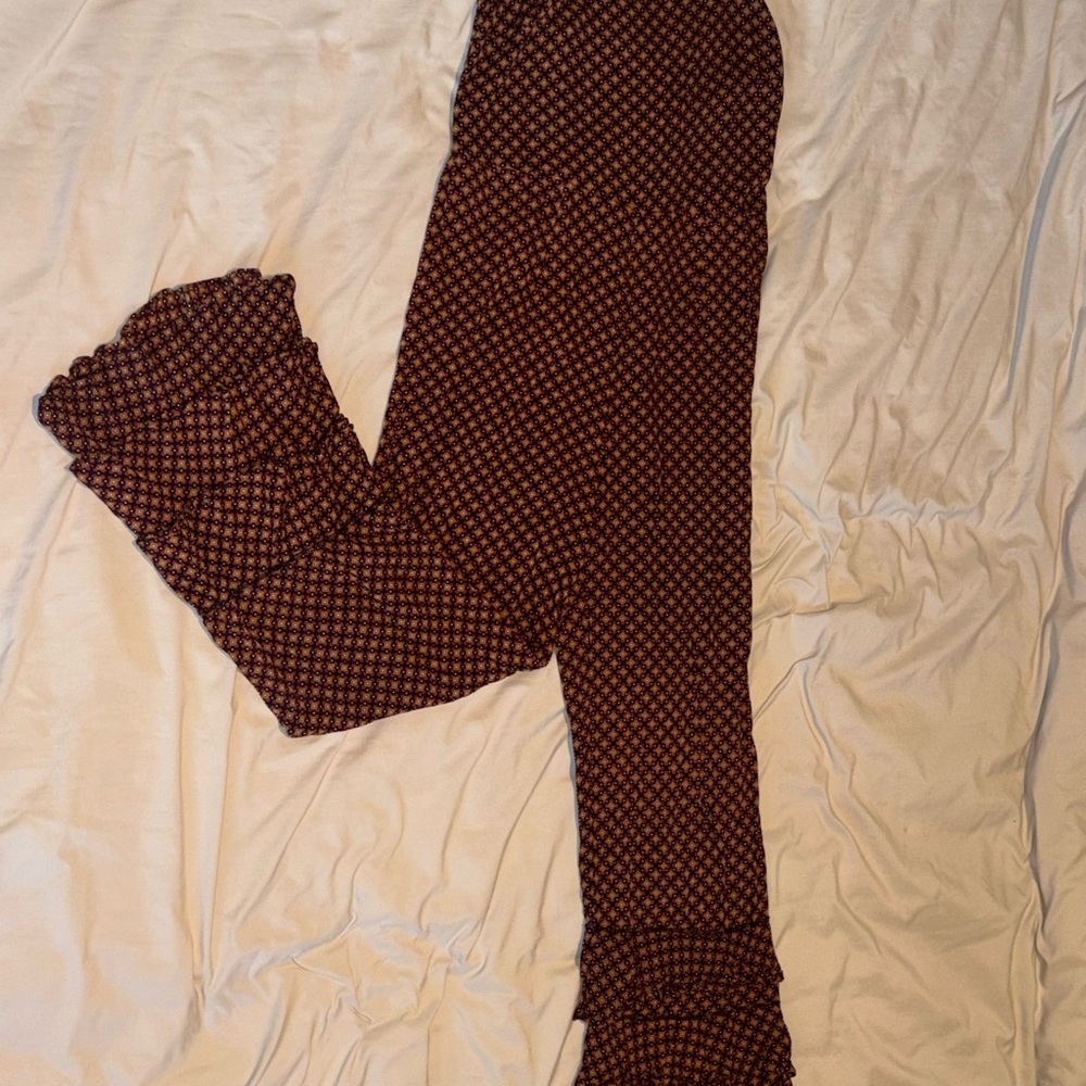 Stylish Brown Patterned Women's Pants